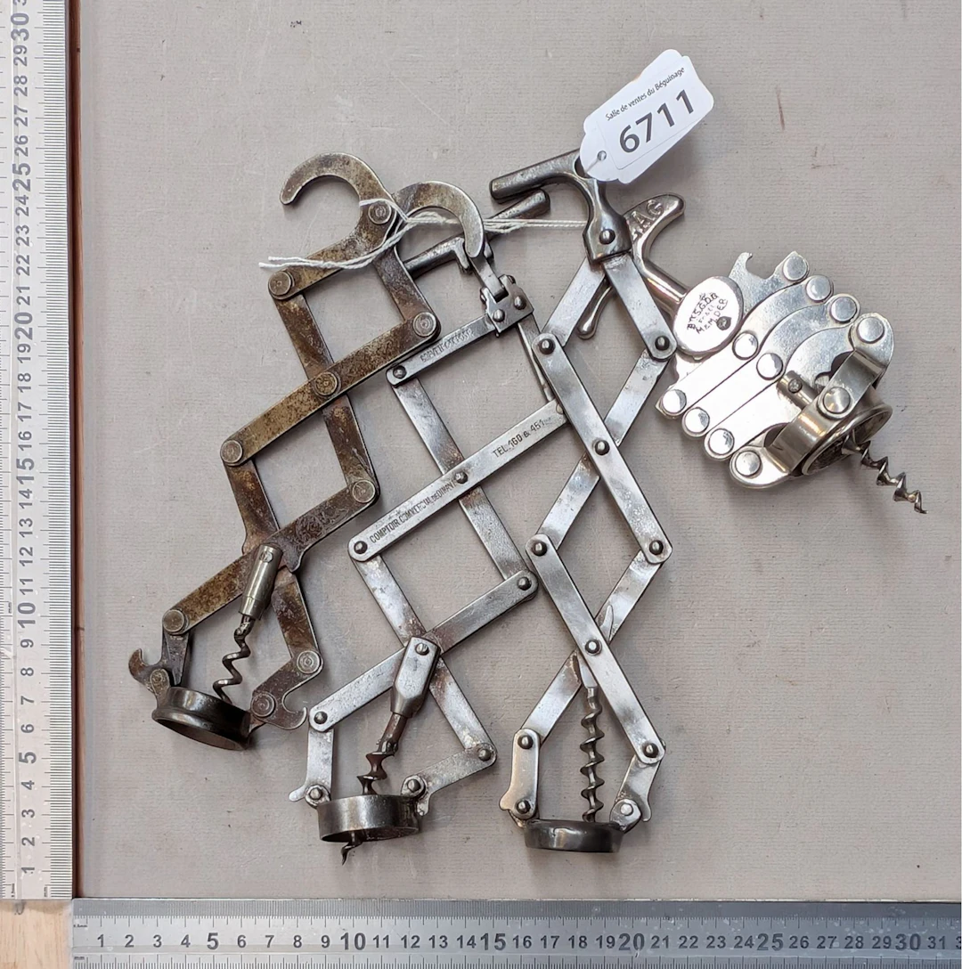 4 stamped ZIG-ZAG corkscrews—see photos for dimensions and condition
