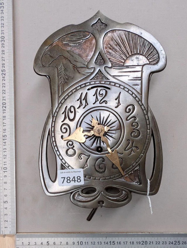 Antique clock—see photos for dimensions and condition