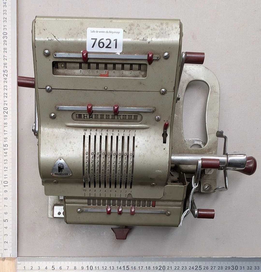 Antique counting machine—see photos for dimensions and condition