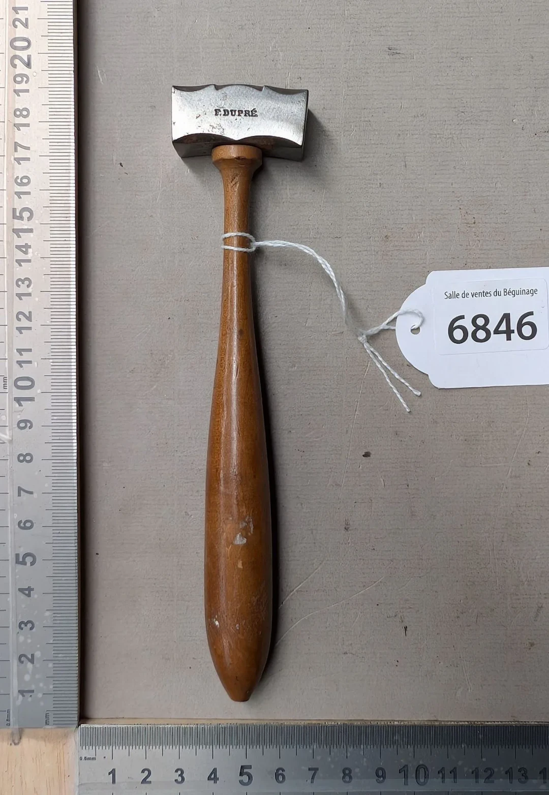 Exceptional small F. DUPRE hammer—see photos for dimensions and condition