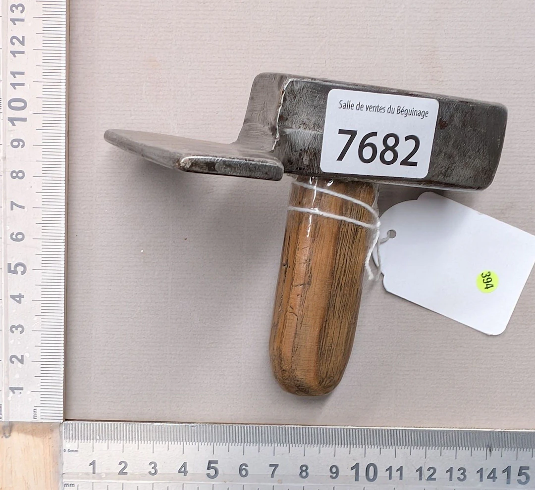 1 steel hammer for sheet metal work—see photos for dimensions and condition