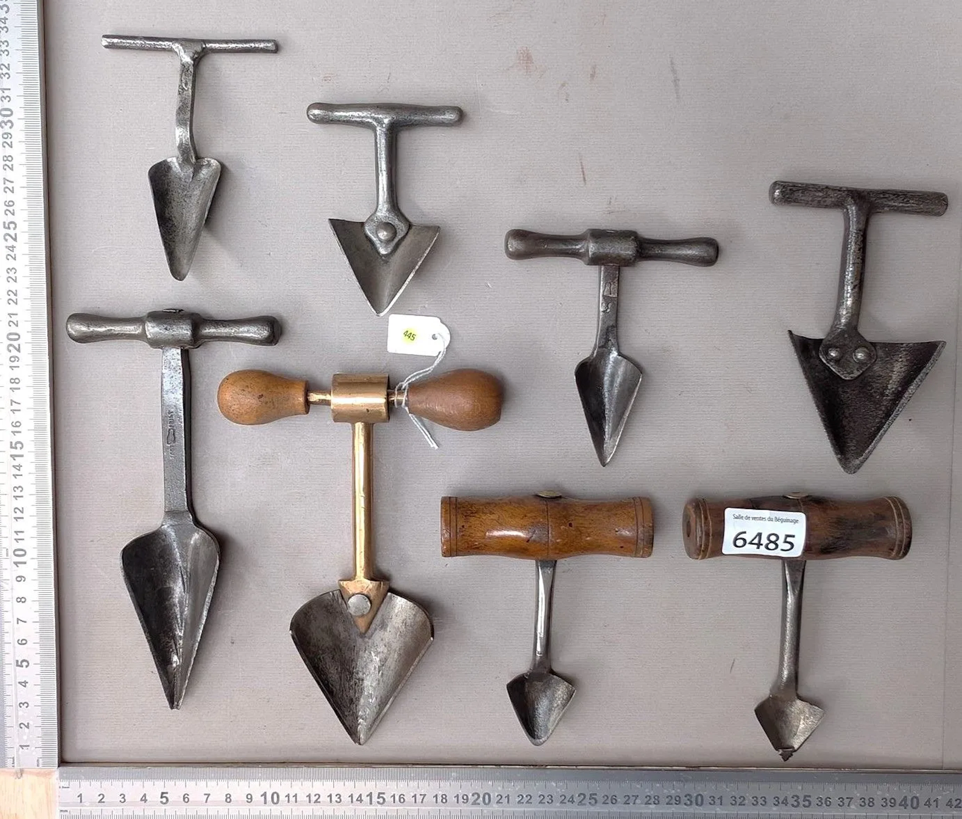 8 reamers for flaring lead pipes—see photos for dimensions and condition