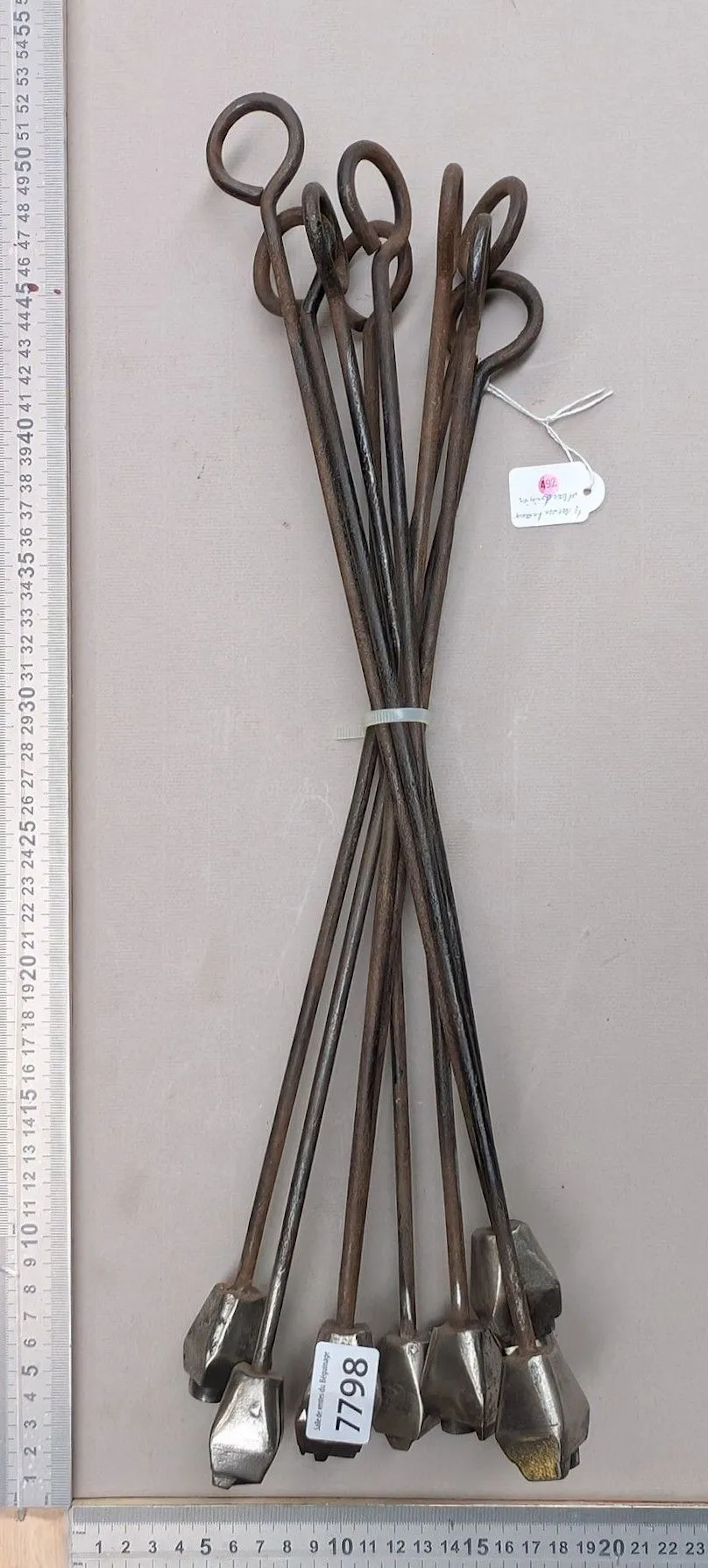Steel numbers 1 through 10—see photos for dimensions and condition