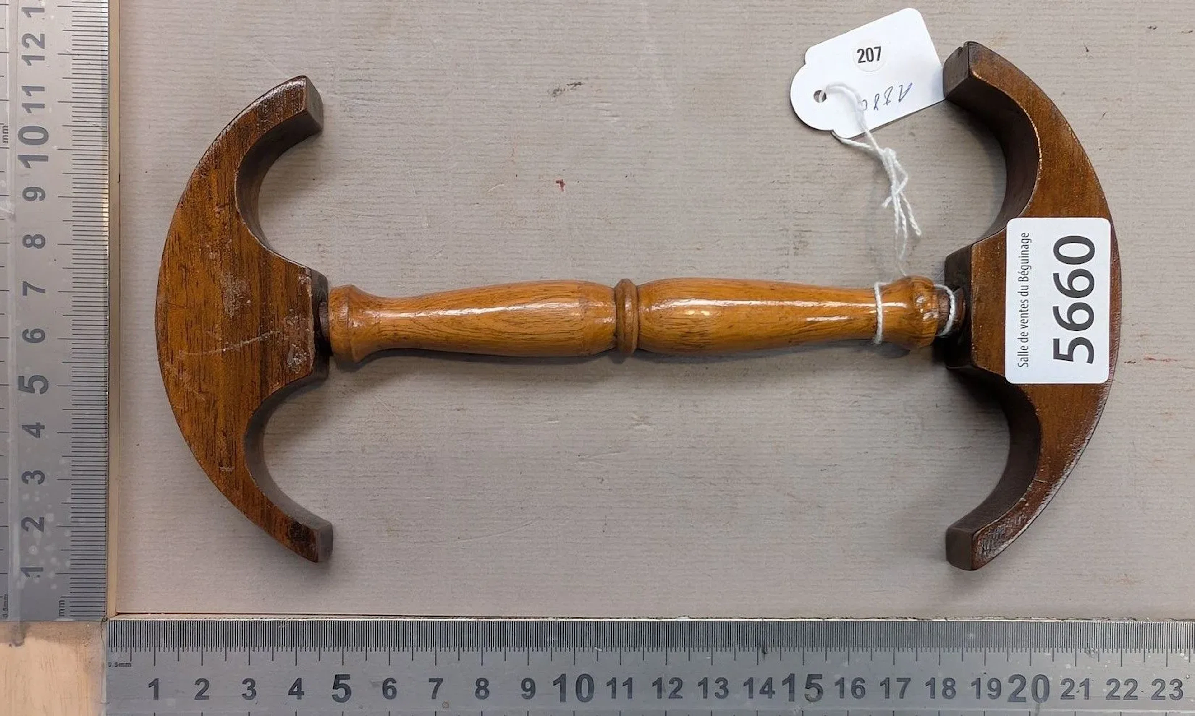 A hatmaker's tool—a hat shaper and stretcher—from 1880. See photos