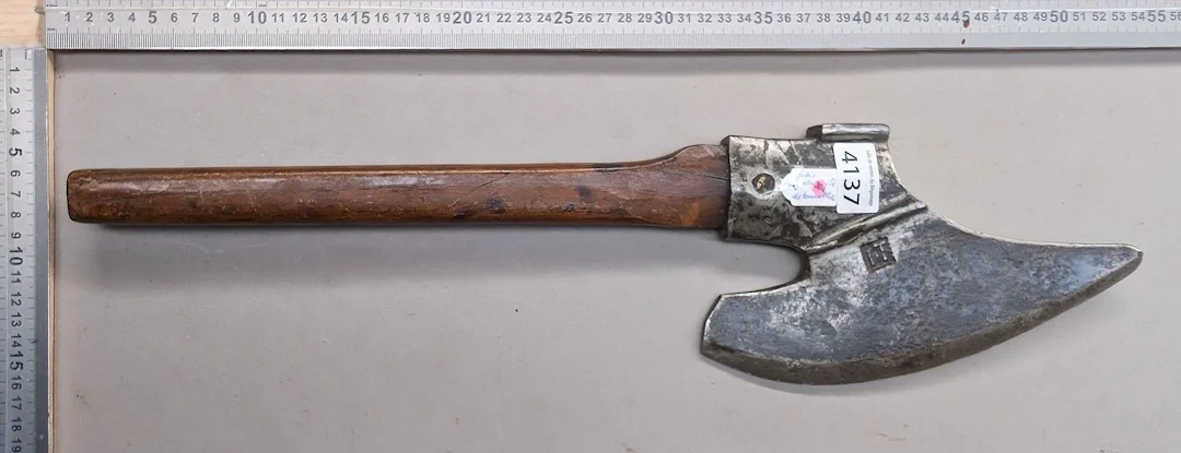 Nice cooper's hatchet—see photos for dimensions and condition