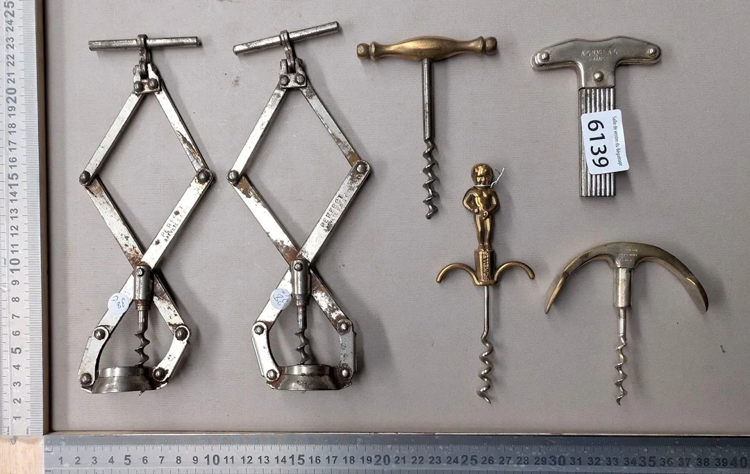 5 different corkscrews—see photos for dimensions and condition