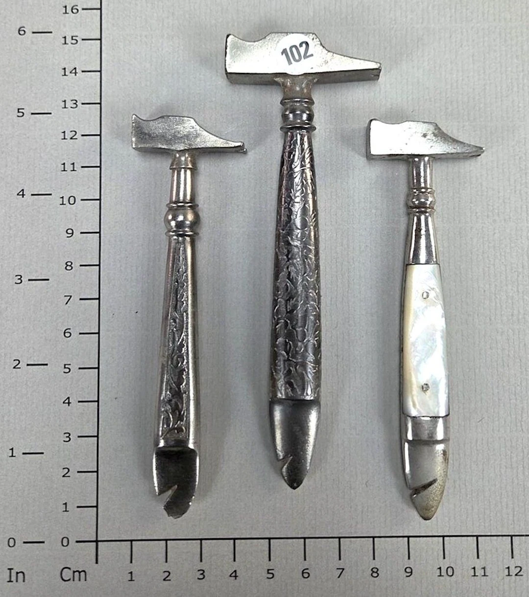 3 small vintage wooden knives for opening cigar boxes? - See photos