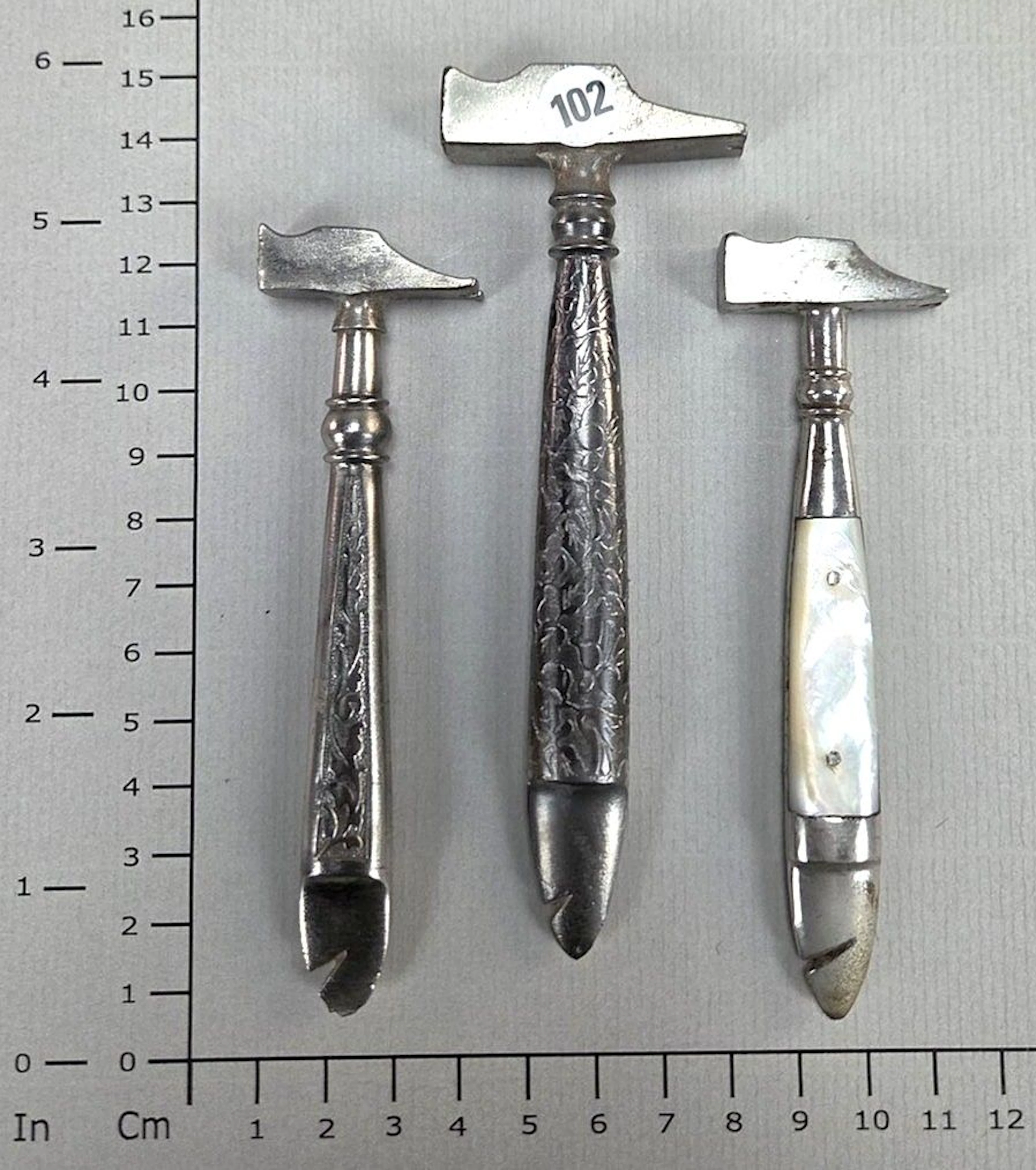 3 small vintage wooden knives for opening cigar boxes? - See photos