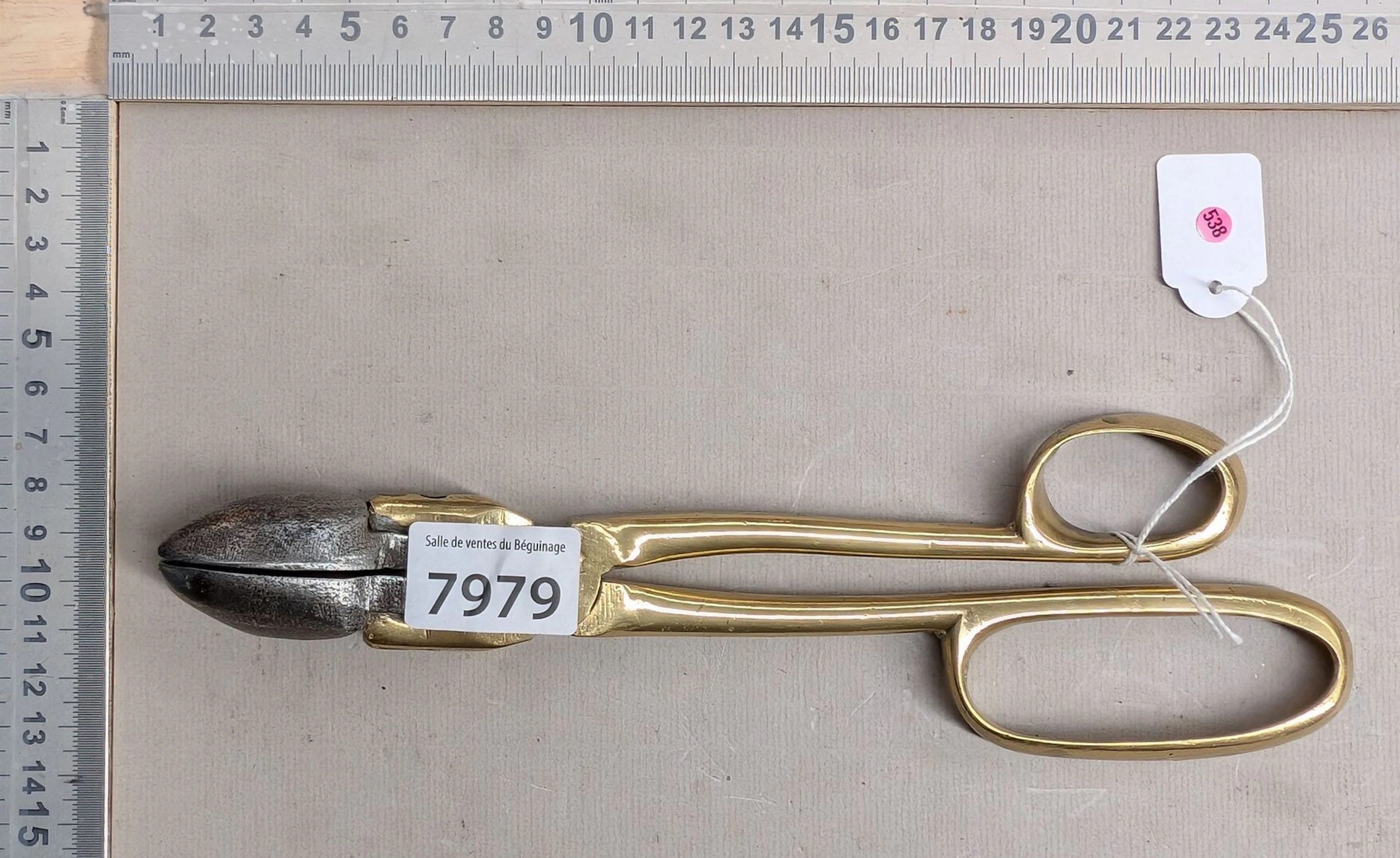 Antique steel and bronze clamp (unusual) - See photos for dimensions