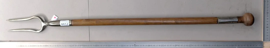 Antique mailman's cane—see photos for dimensions and condition