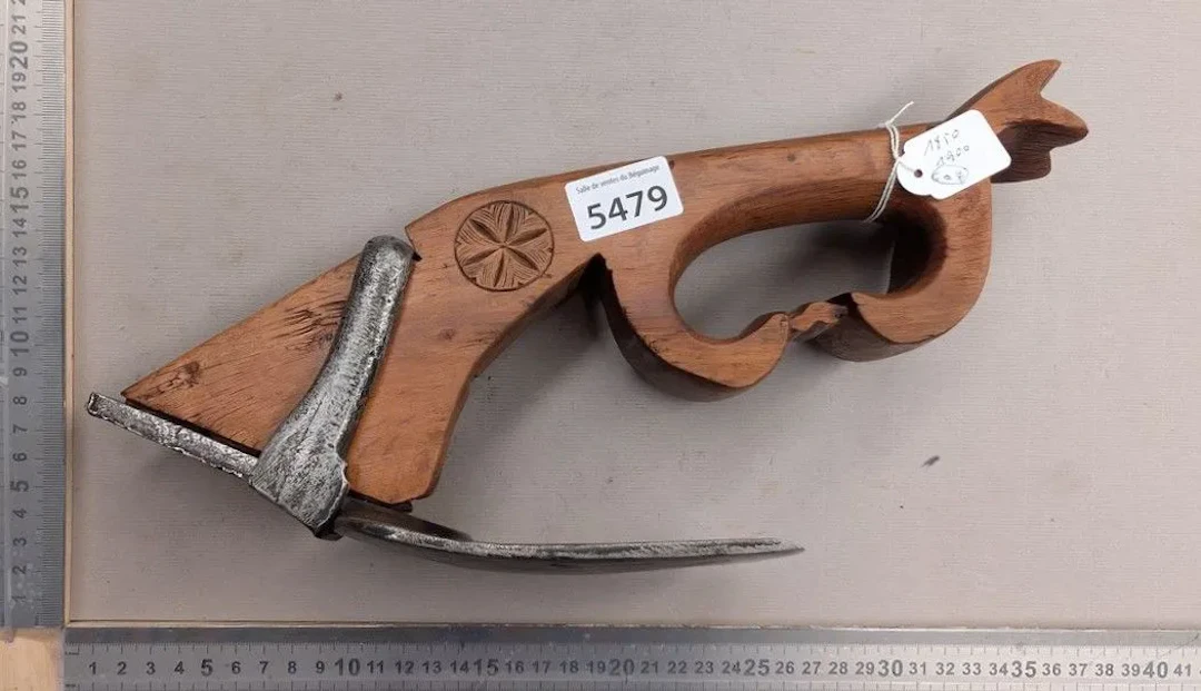Antique adze, beautifully crafted, blade stamped 1850–1900—see photos