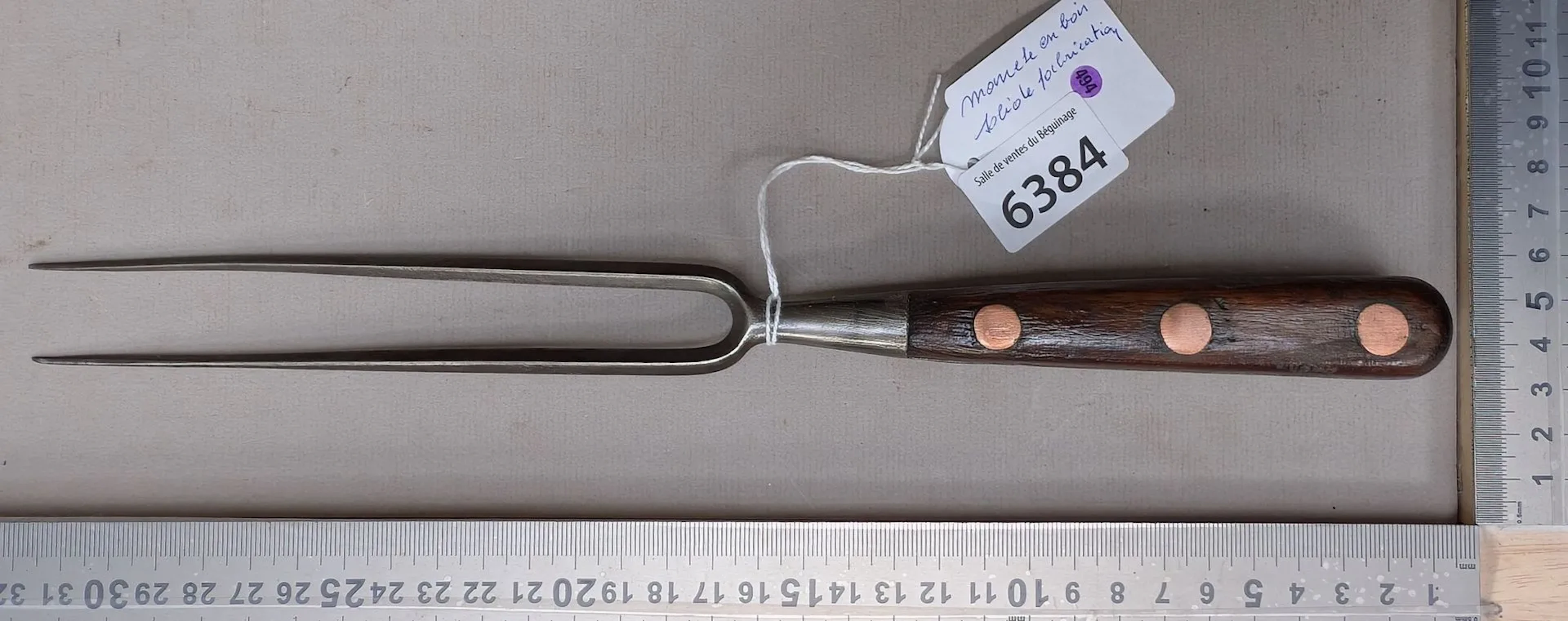 Beautiful, large two-pronged fork—see photos for dimensions and condition