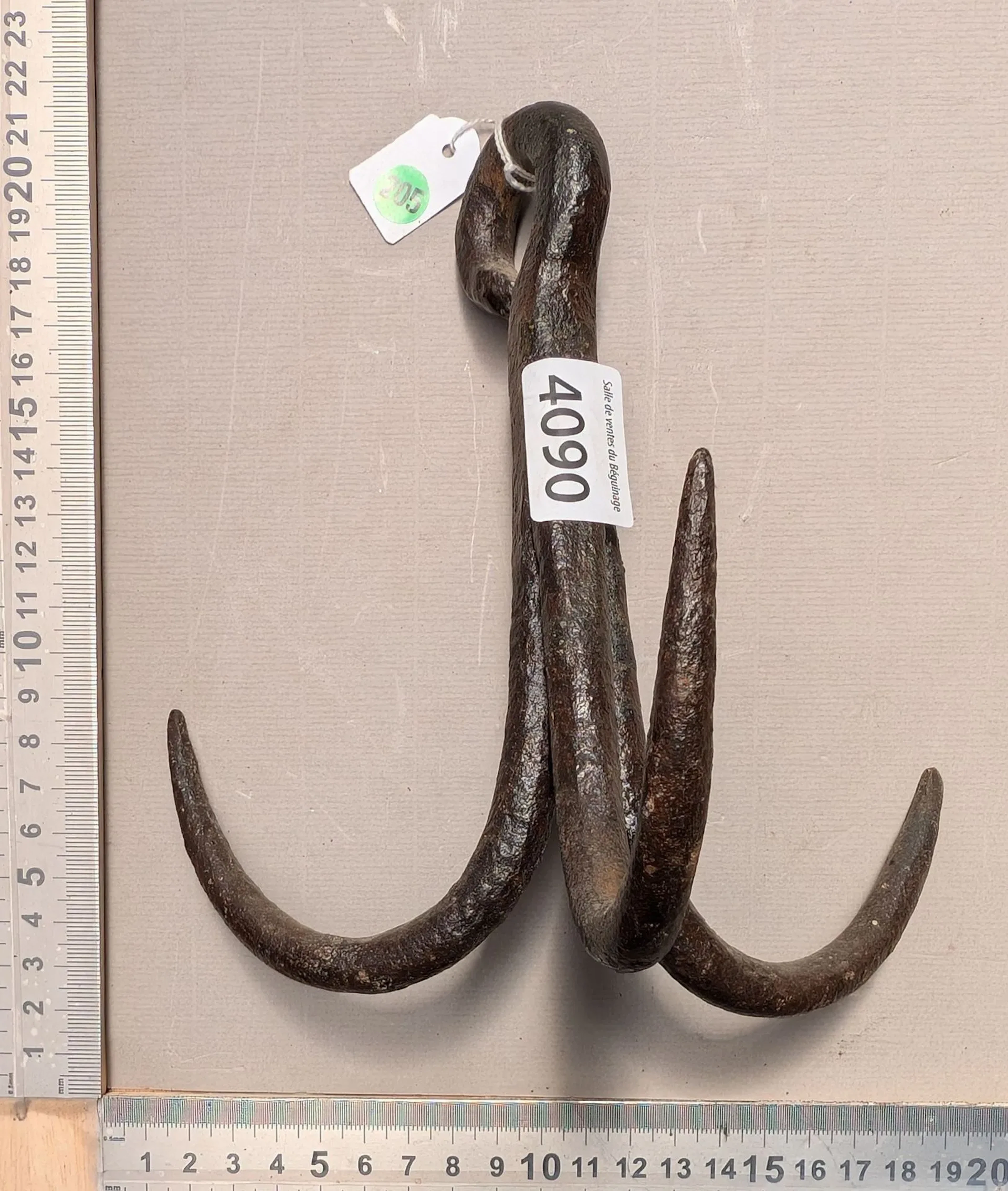 Antique forged grapple - See photos for dimensions and condition