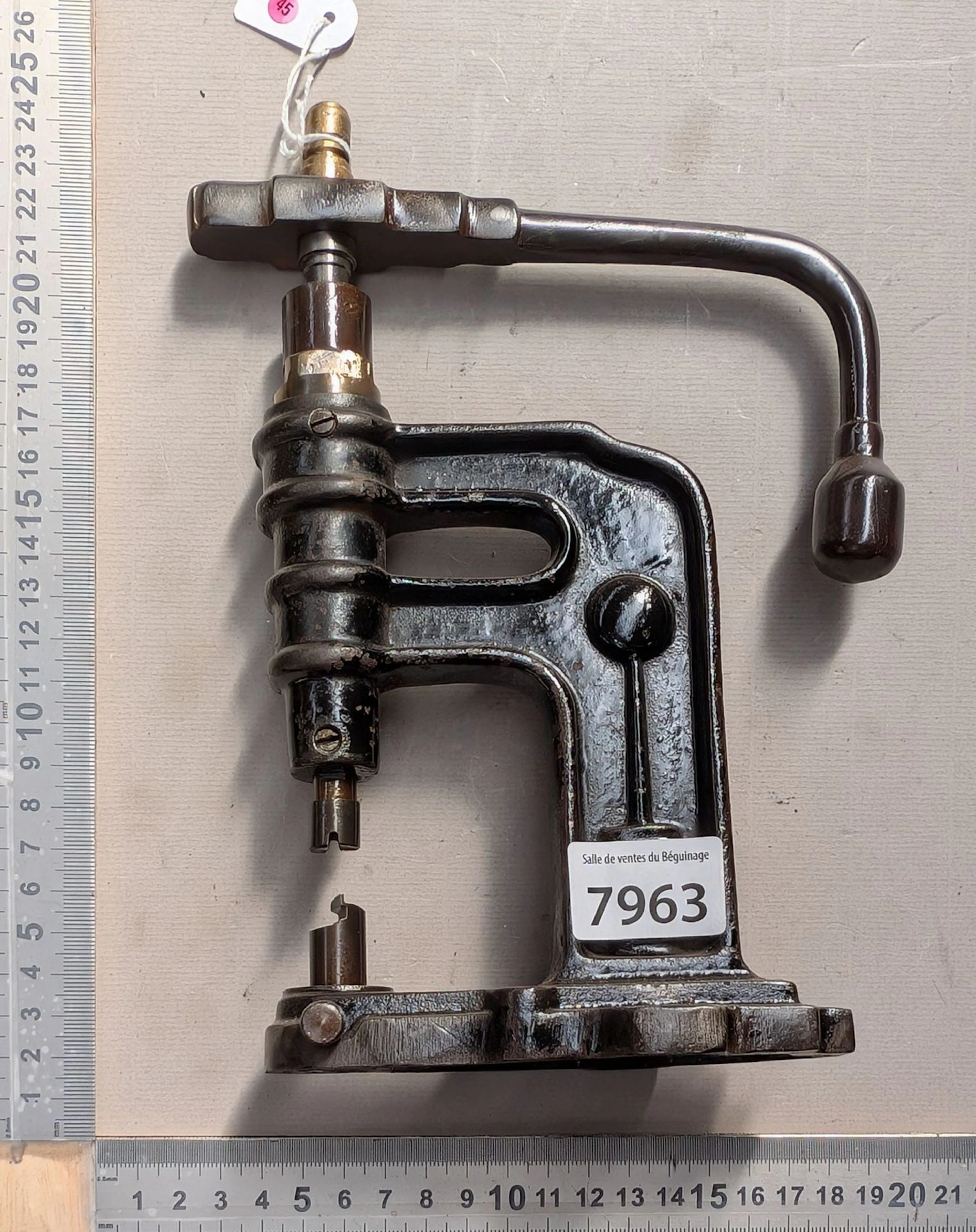 Vintage eyelet press—see photos for dimensions and condition
