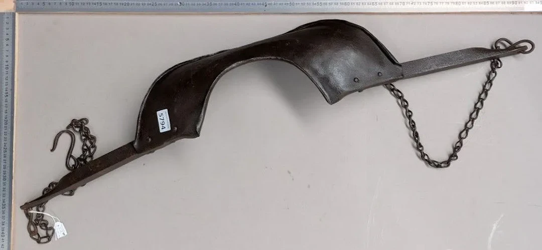 An antique water-carrying yoke—see photos for dimensions and condition