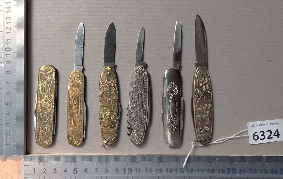 5 antique knives—see photos for dimensions and condition