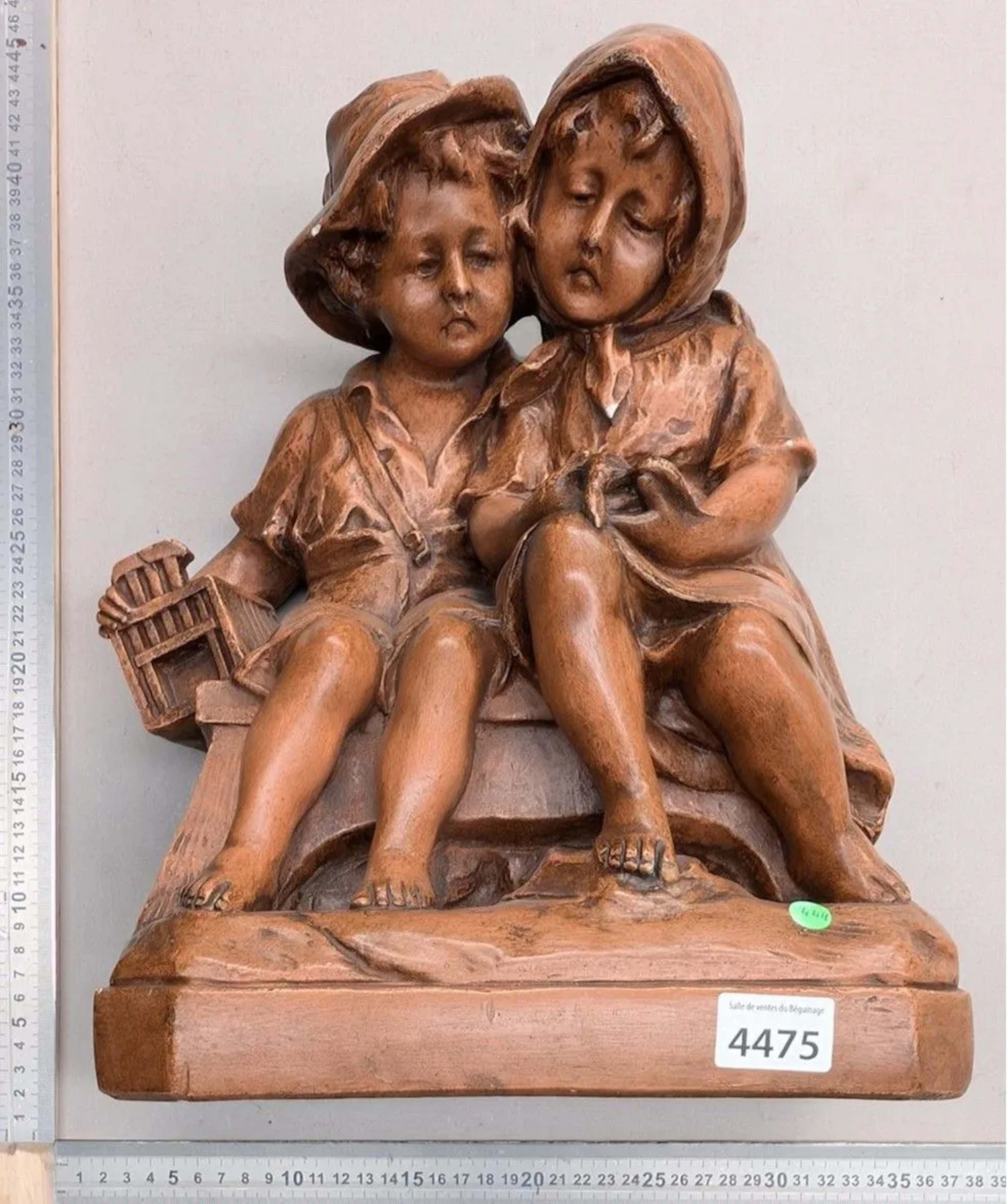 1 terracotta piece + signature—see photos for dimensions and condition