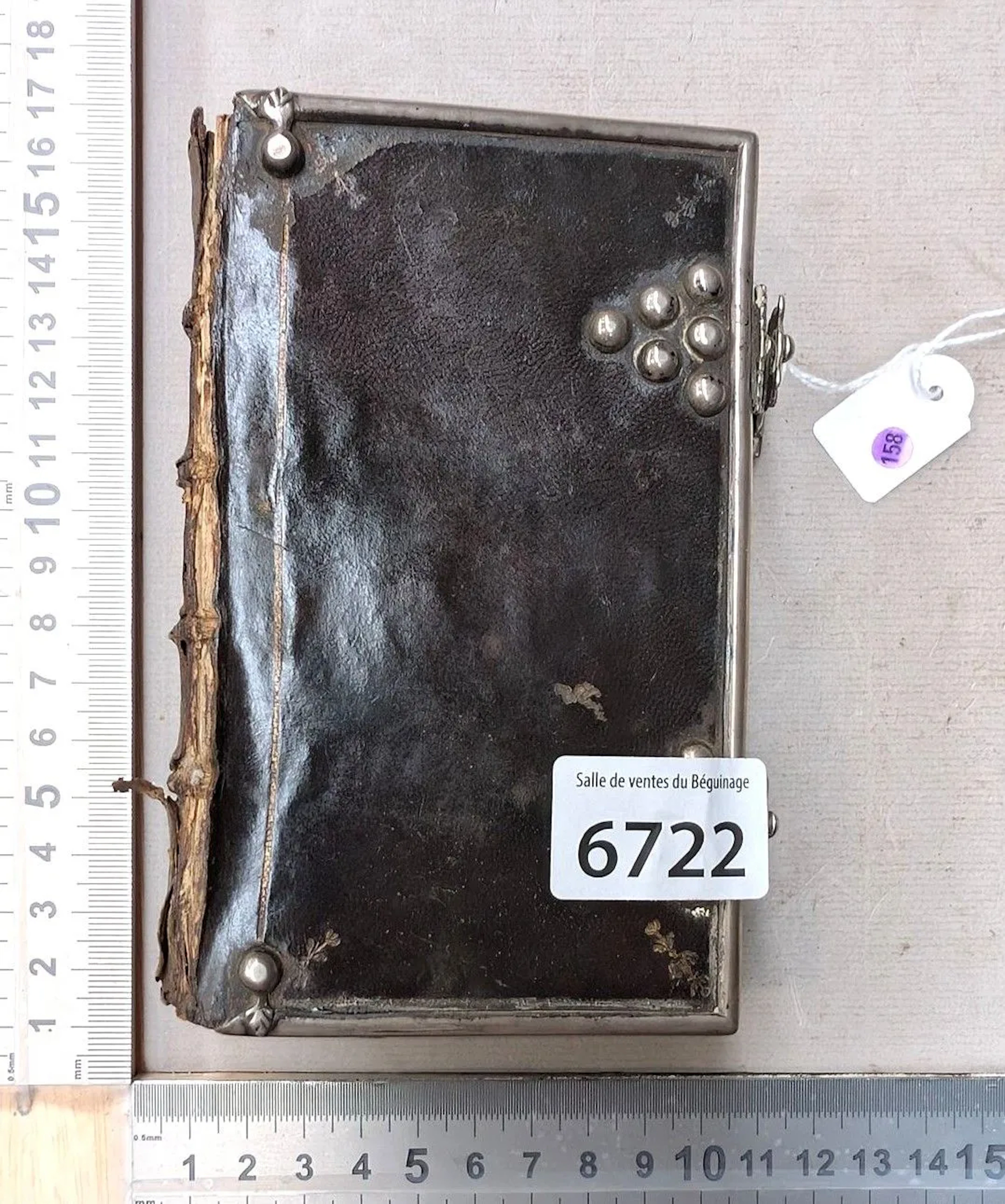 1 antique religious book from 1681—see photos for dimensions and condition