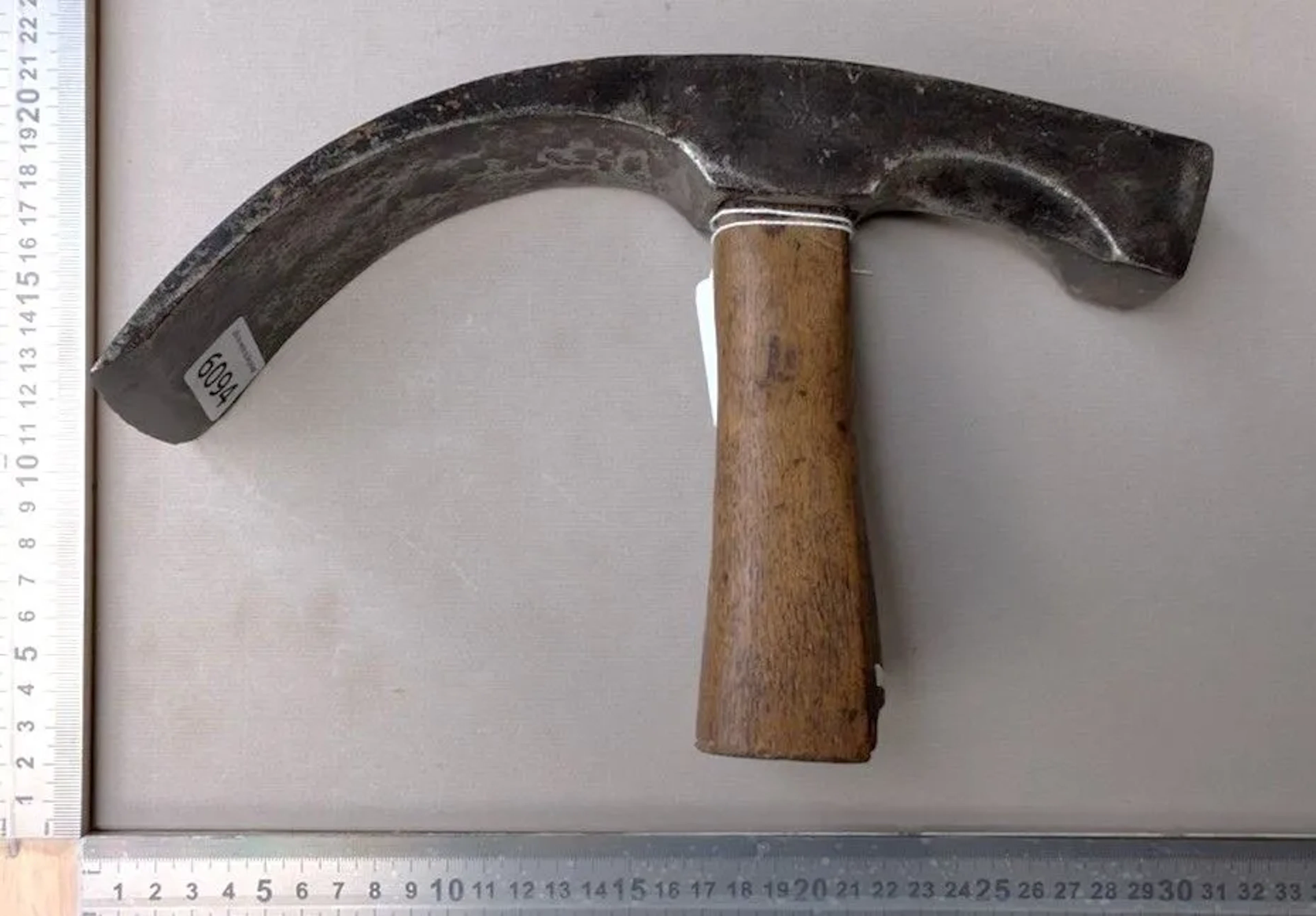 Antique wrought-iron adze—see photos for dimensions and condition