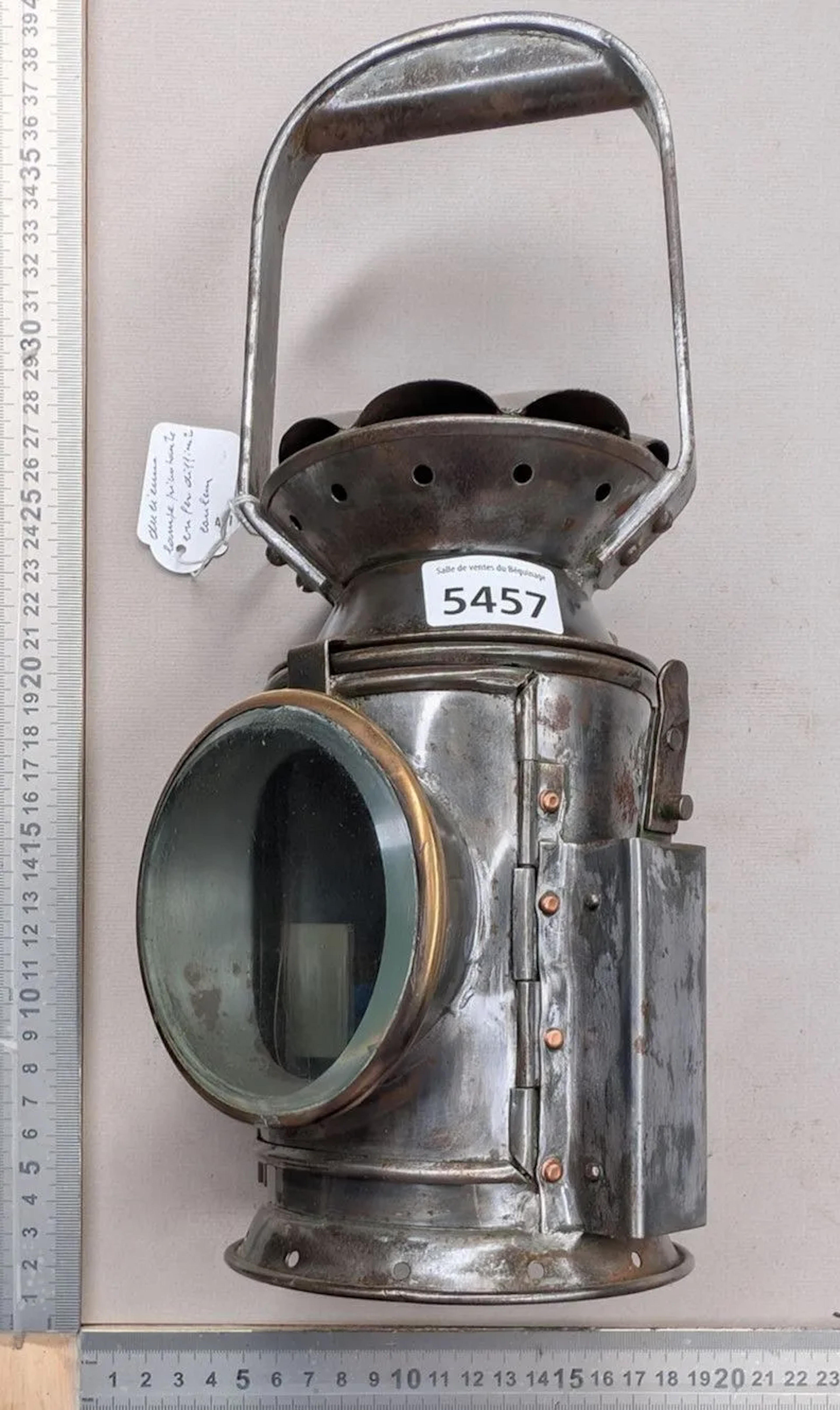 Vintage swivel iron lamp, various colors—see photos for dimensions