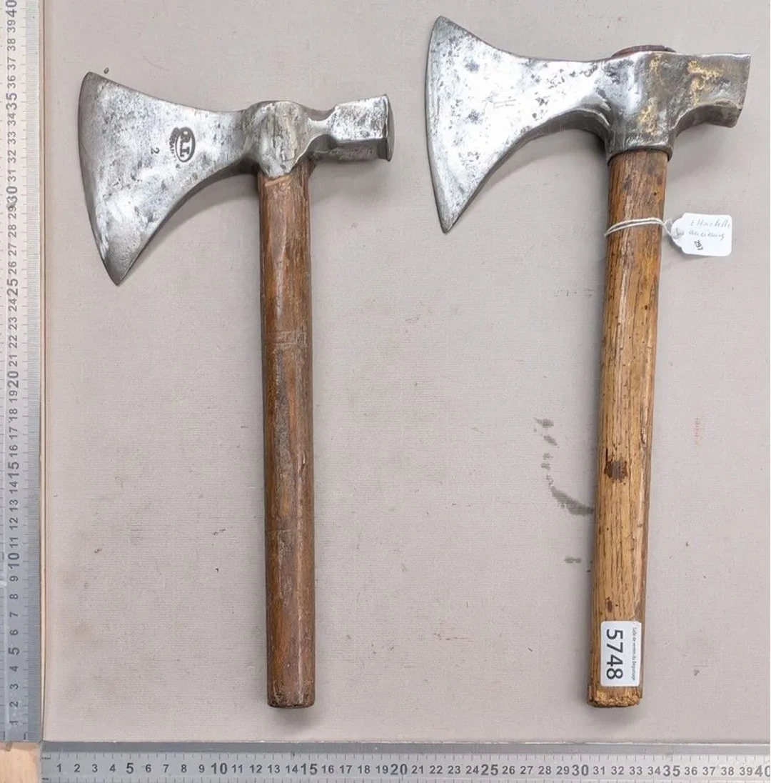 2 antique hatchets—see photos for dimensions and condition