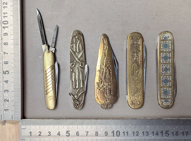 5 antique knives—see photos for dimensions and condition