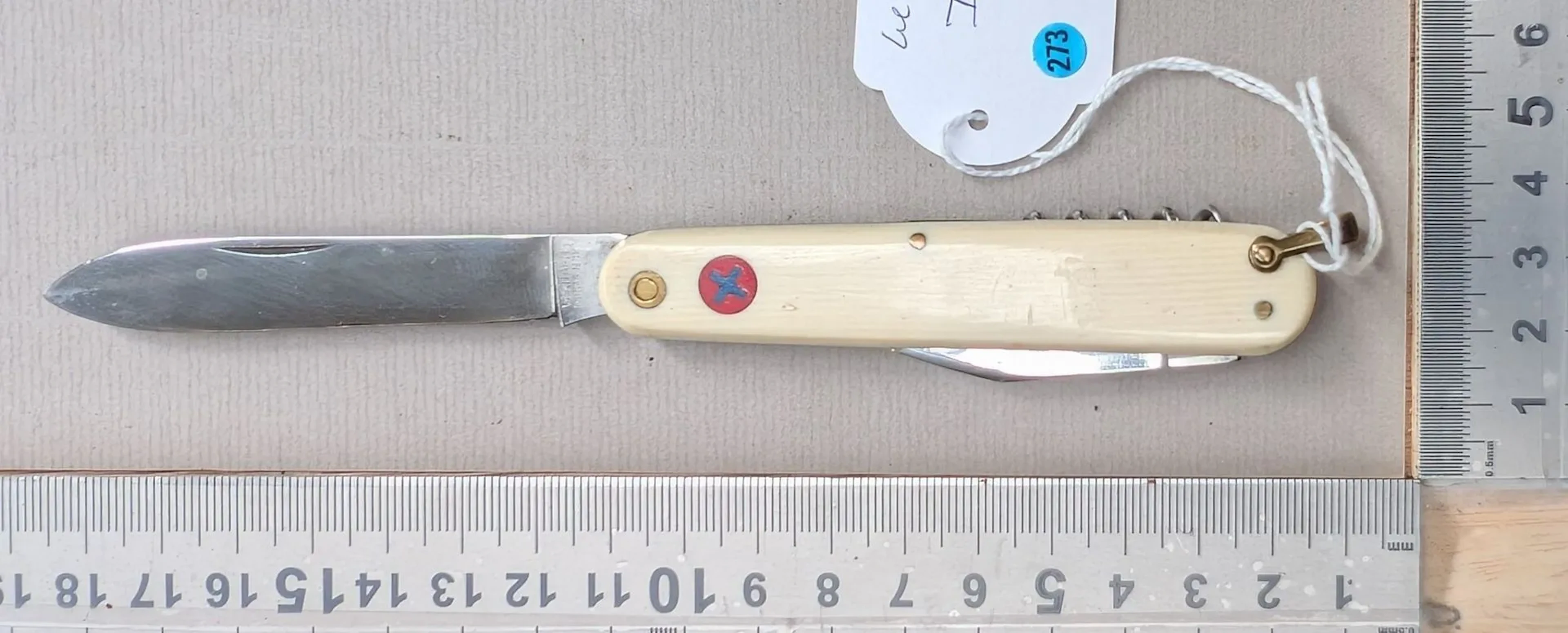 1 genuine DAMAS INOX 4-in-1 knife—see photos for dimensions and condition