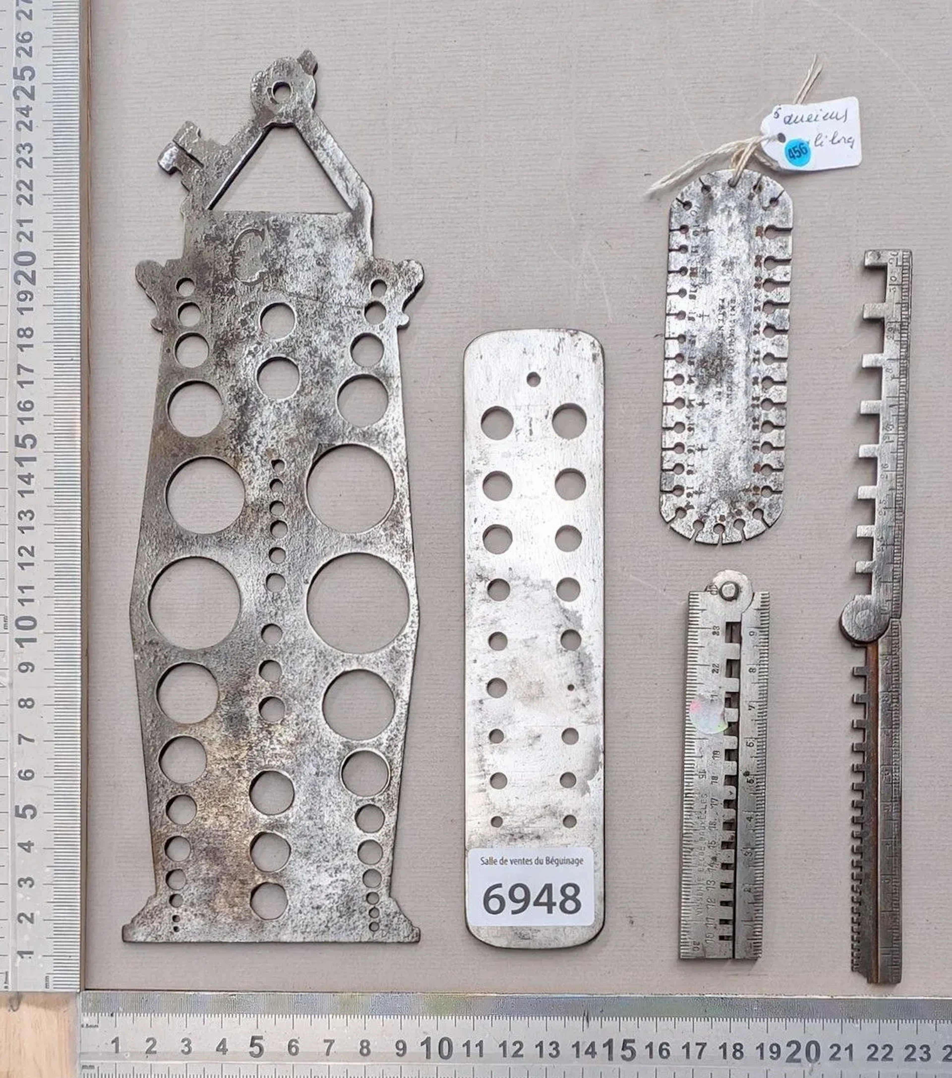 5 vintage calibers—see photos for dimensions and condition