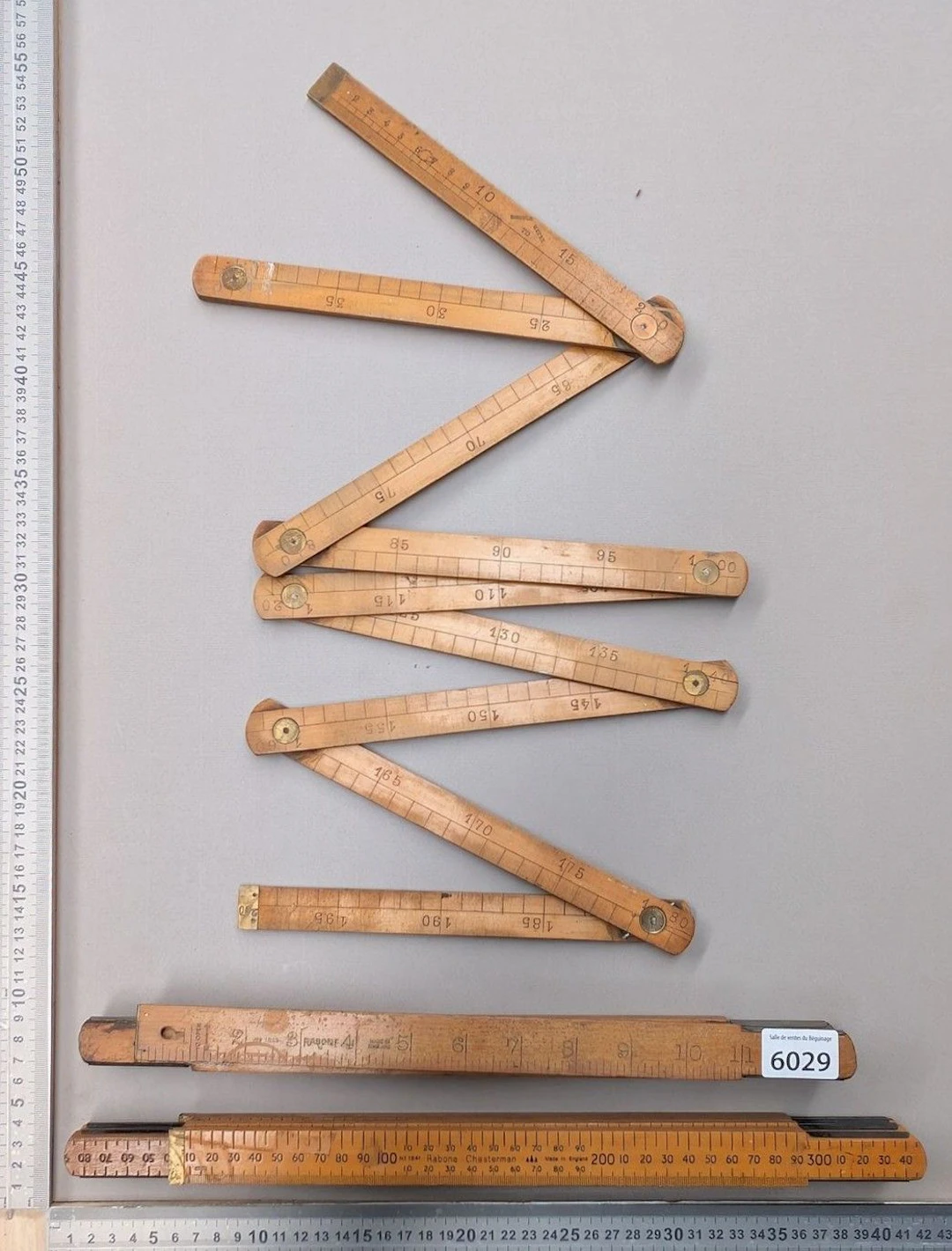 3 antique measuring instruments—see photos for dimensions and condition
