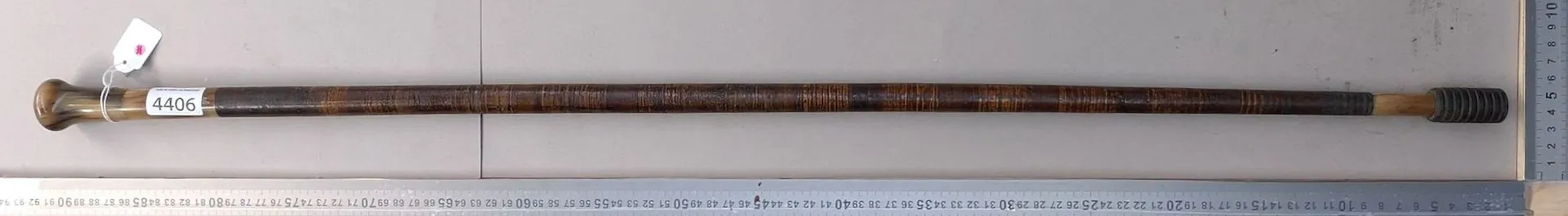 Leather-wrapped cane - See photos for dimensions and condition