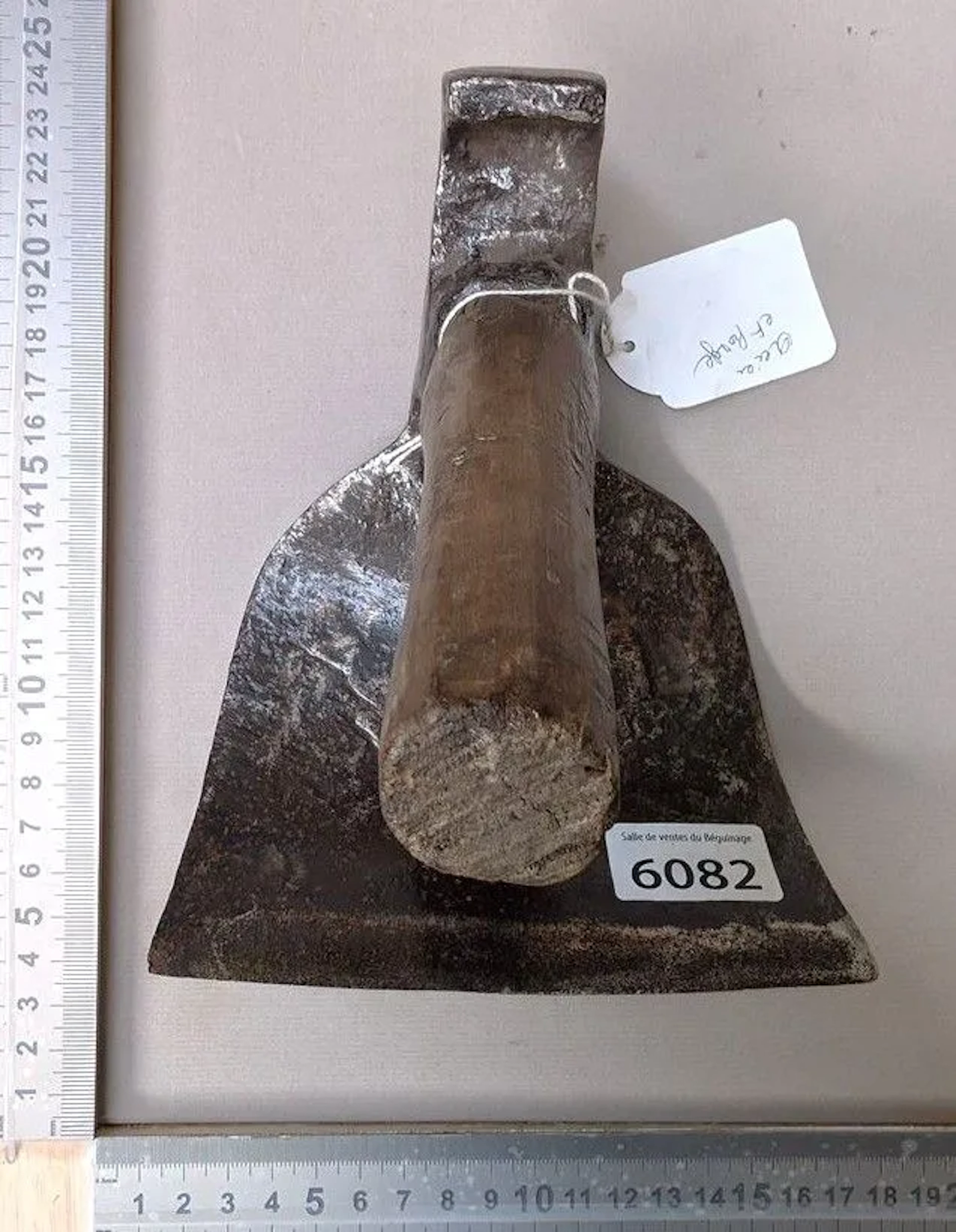 A forged steel adze—see photos for dimensions and condition