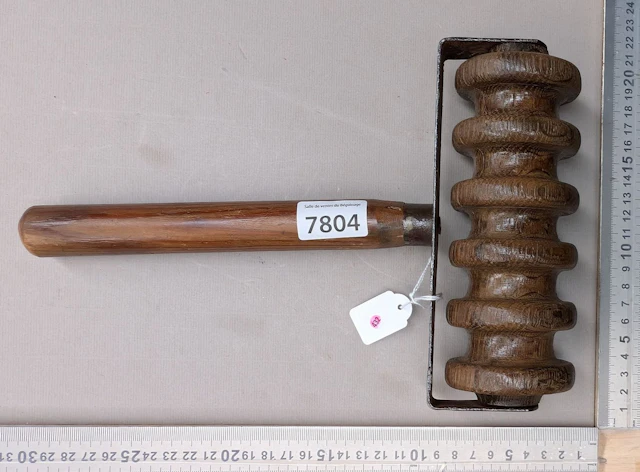 Antique decorative rolling pin—see photos for dimensions and condition