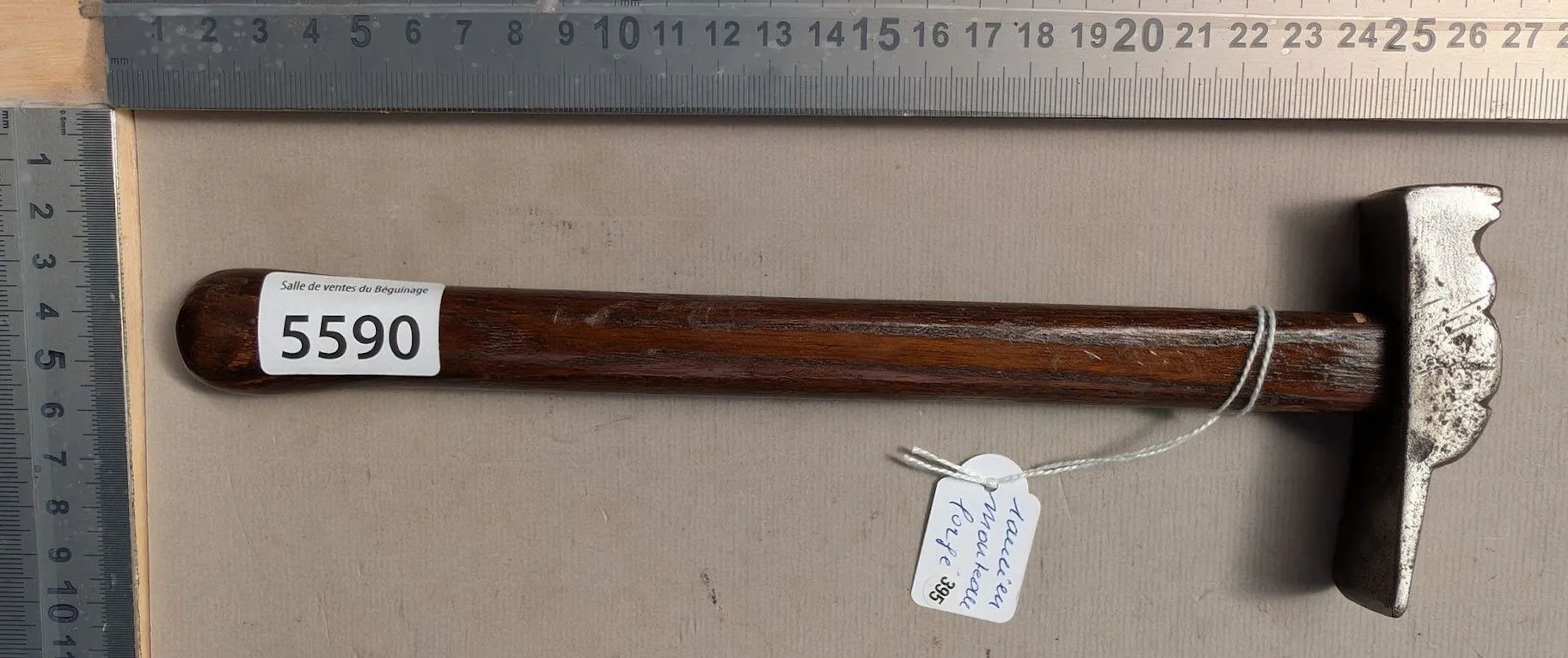 A rare antique forged hammer—see photos for dimensions and condition