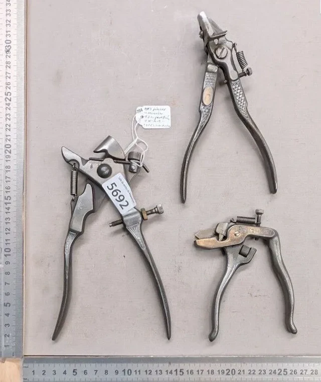 3 pliers: one PEUGEOT FRERES, one WHB, and one SPEZIALROTH—see photos