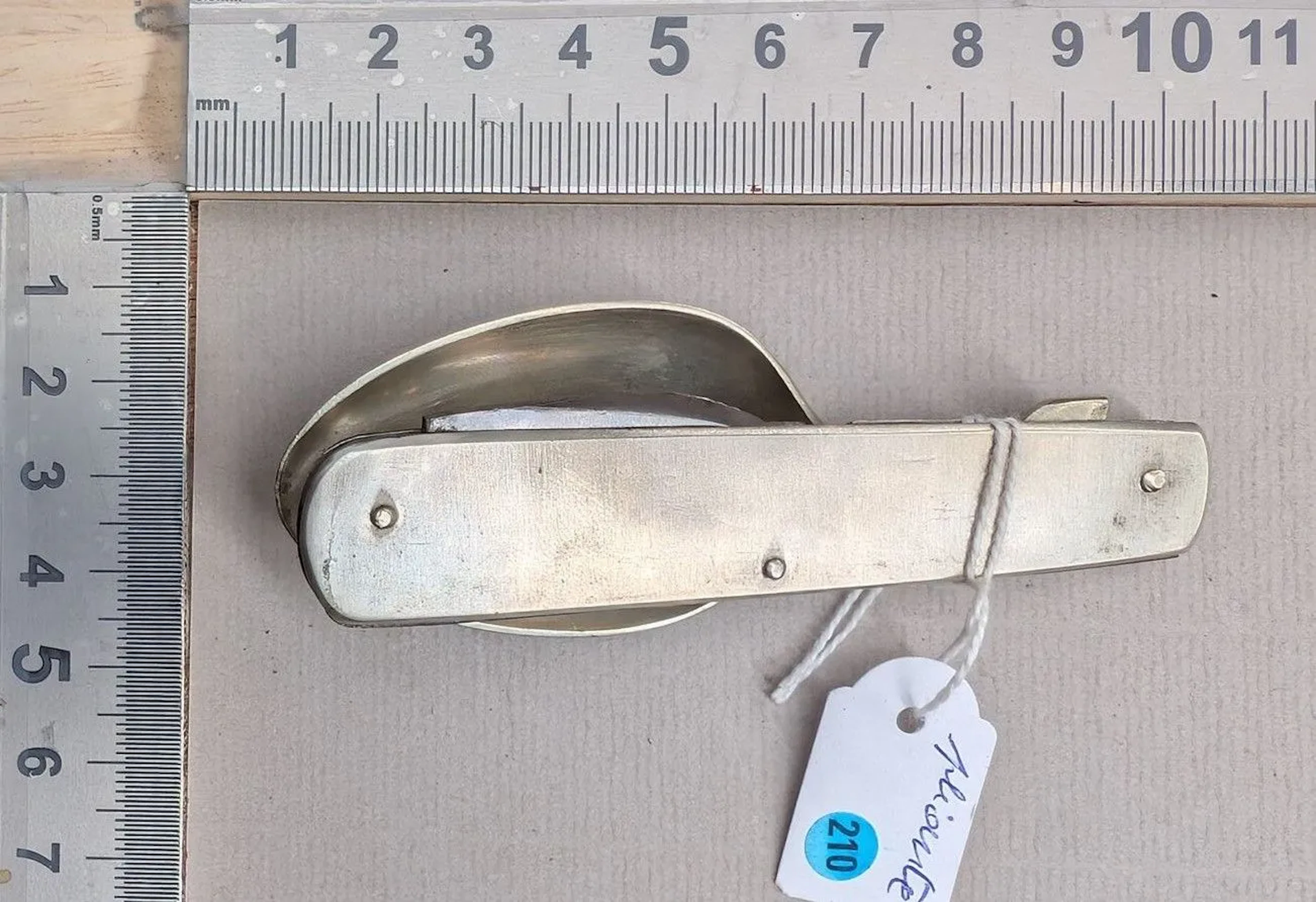 Antique folding spoon—see photos for dimensions and condition