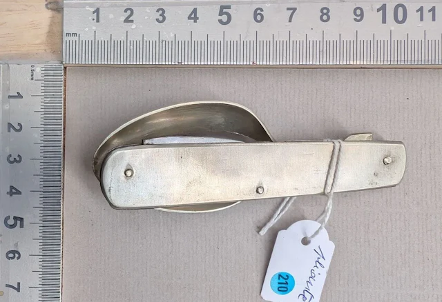 Antique folding spoon—see photos for dimensions and condition