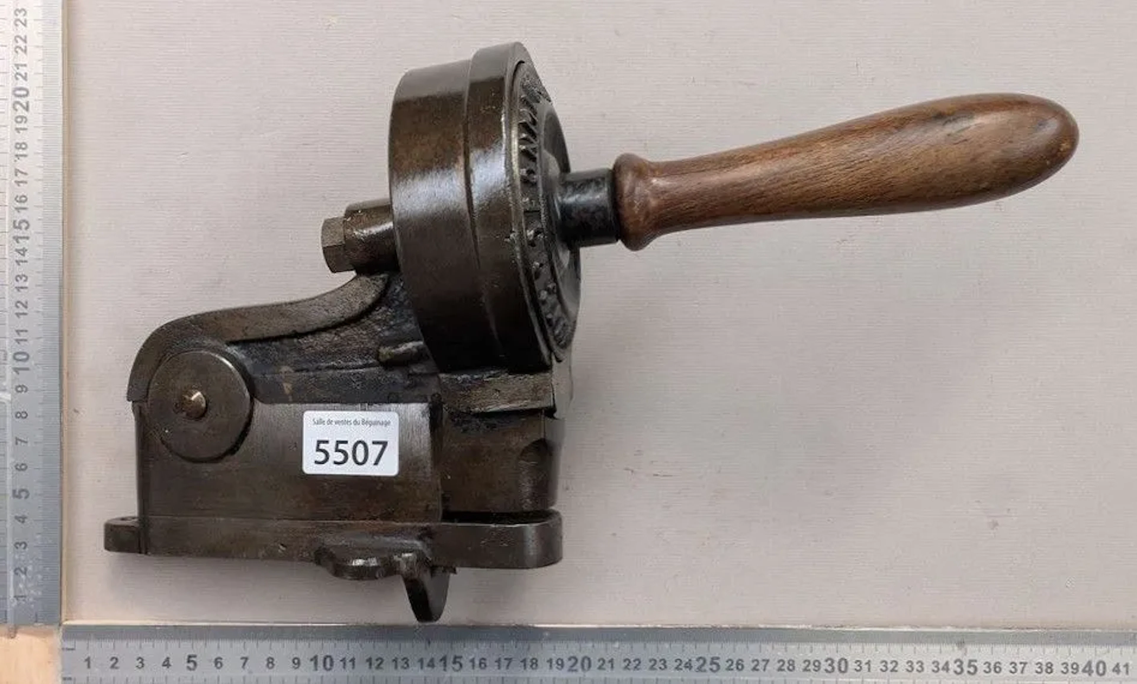 Cast-iron branding iron, 1880, leather, cardboard, ... - See photos