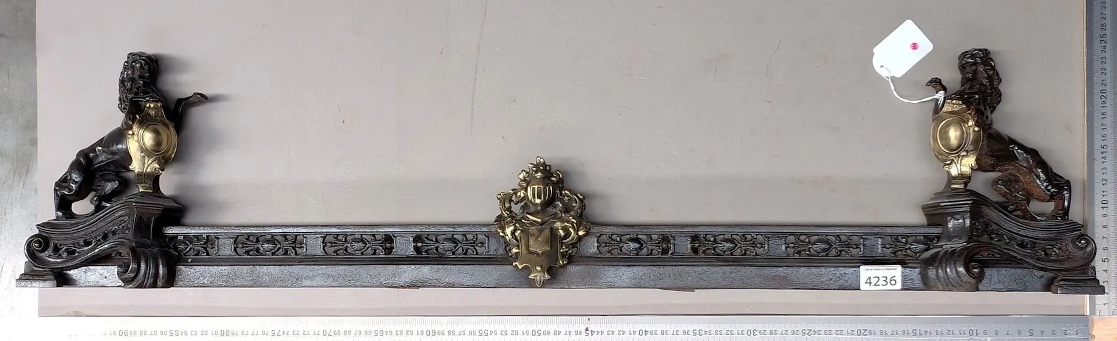 18th-century fireplace mantel—see photos for dimensions and condition