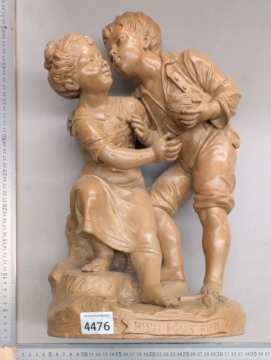 1 terracotta piece + signature—see photos for dimensions and condition