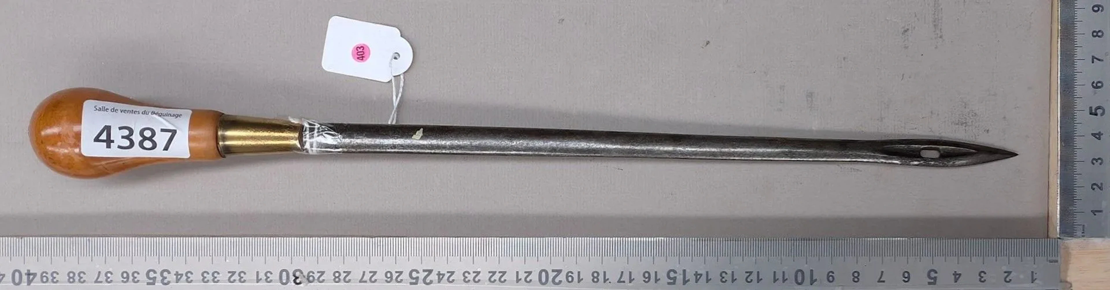 Saddler's needle—see photos for dimensions and condition