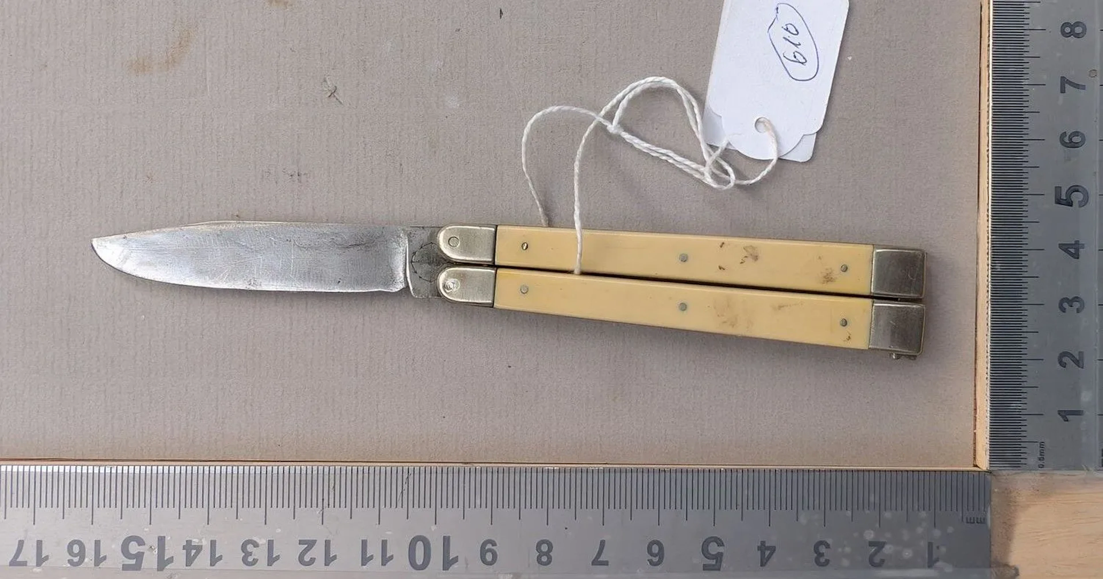ERNA GERMANY PATENT butterfly knife, 1880 — See photos for dimensions