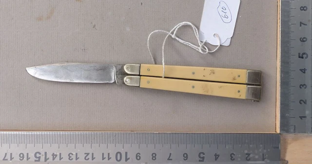 ERNA GERMANY PATENT butterfly knife, 1880 — See photos for dimensions