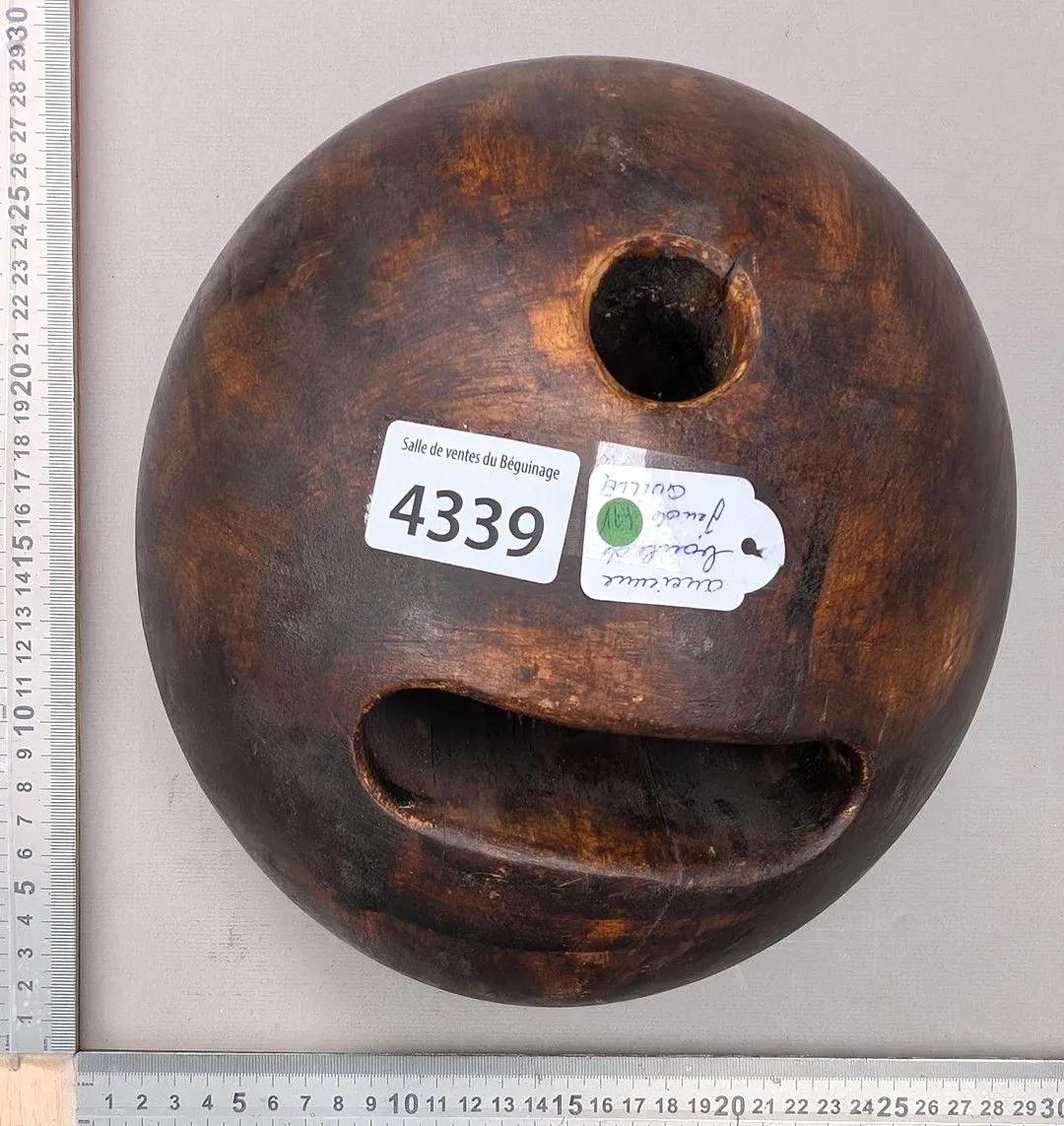 Wooden bowling ball - See photos for dimensions and condition