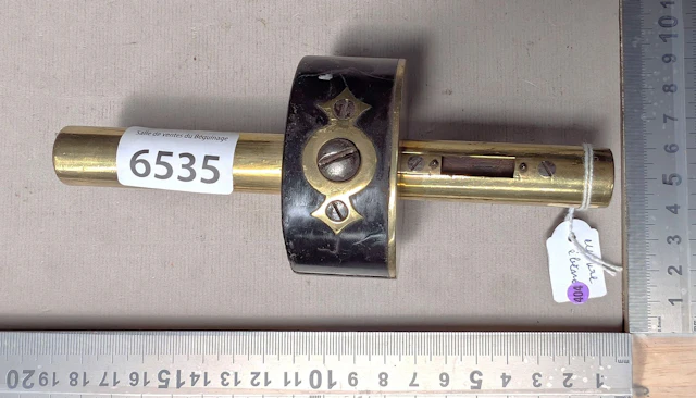 1 antique marine trusquin made of copper and ebony—see photos for