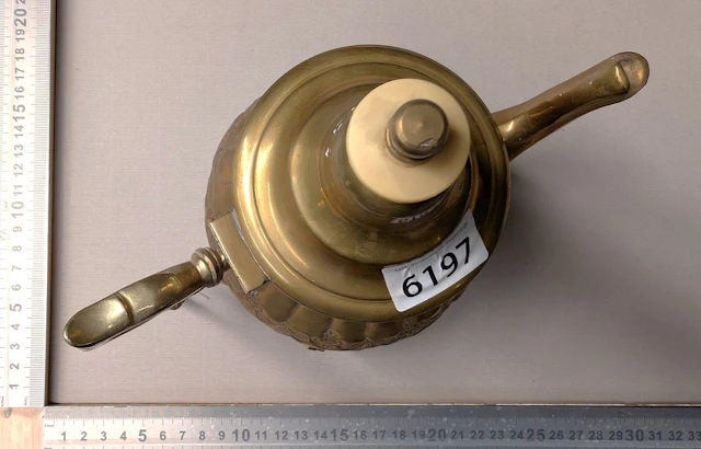 Beautiful antique brass pitcher—see photos for dimensions and condition