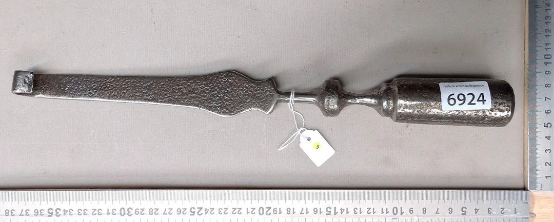 Forged pipe fitting stamped "17th century"—see photos for dimensions
