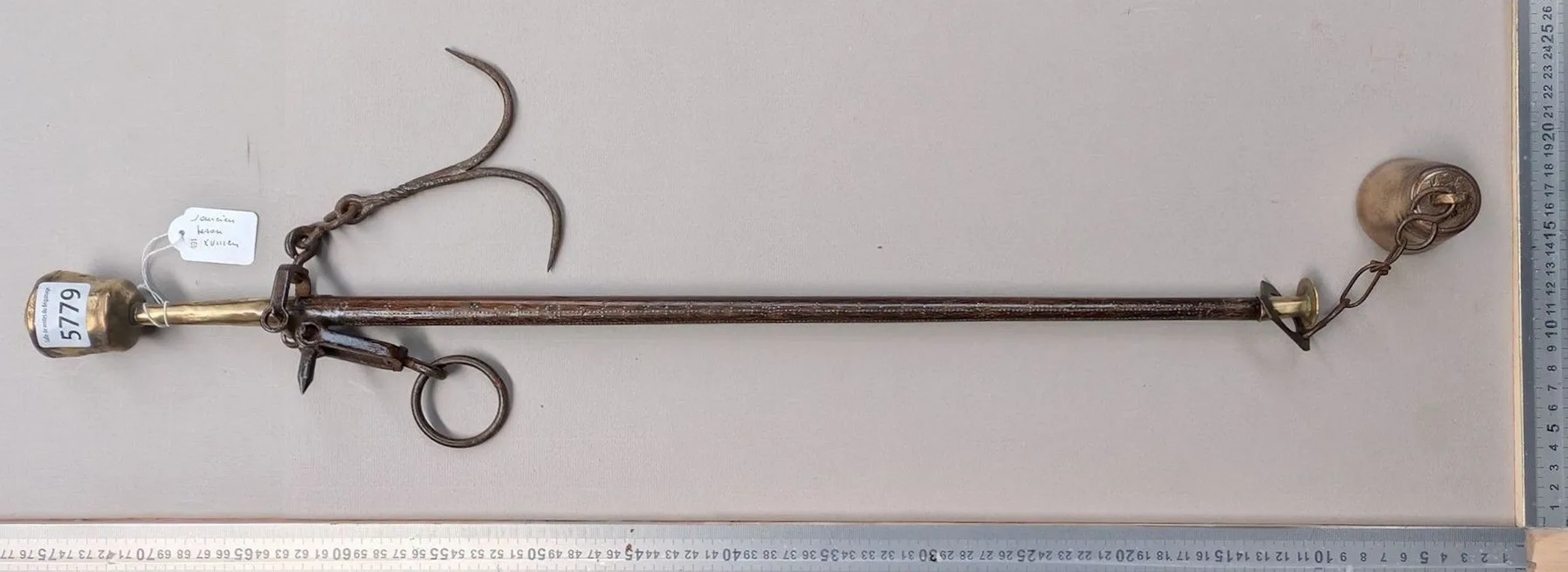 Antique 18th-century scale—see photos for dimensions and condition