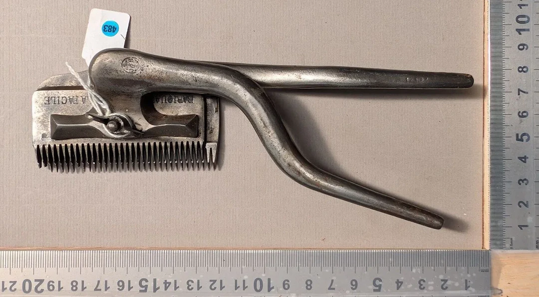 1 vintage mechanical lawn mower—see photos for dimensions and condition