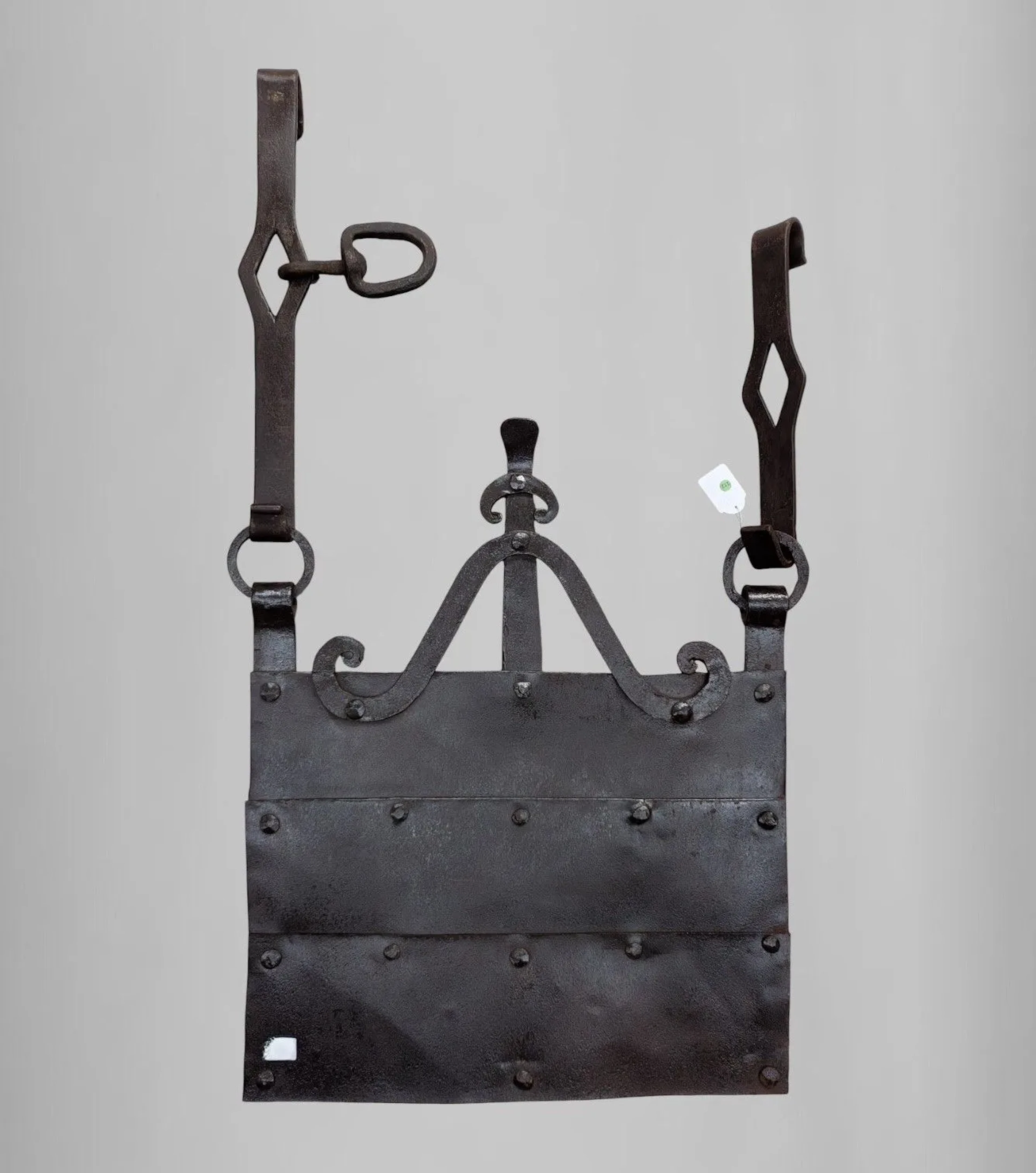 Rare fireplace plate, decorative fire screen, 18th century, wrought