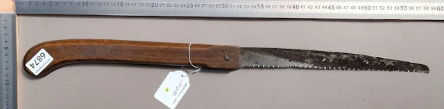 Antique coping saw—see photos for dimensions and condition